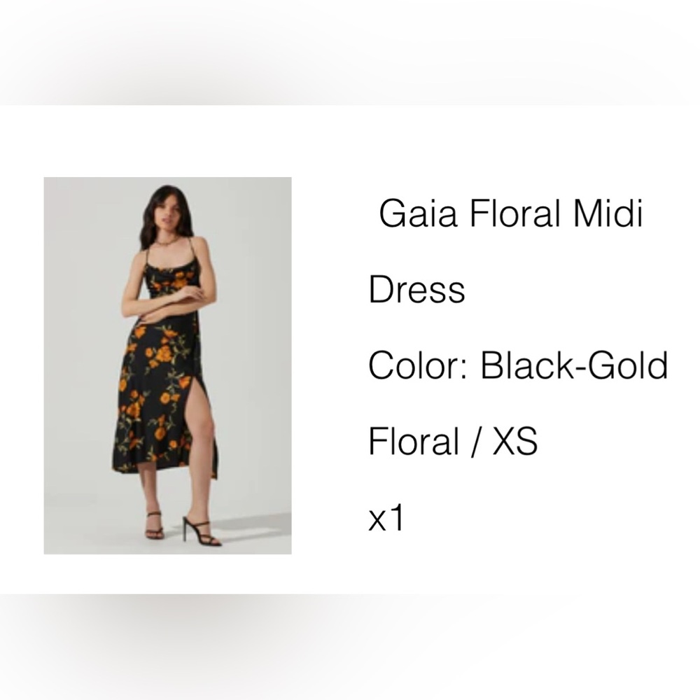 ASTR Gaia floral midi dress